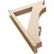 Ekena Millwork 6-in W x 30-in D x 42-in H Balboa Trad Rough Cedar Woodgrain TimberThane Outlooker, Primed Tan OUTUR060X30X42BOA04RCPR - alternate 3